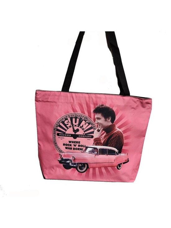 Elvis Presley Handbags - Elvis Presley Sun Records Tote Bag Shoulder Shopping Gift King New Pink Cadillac